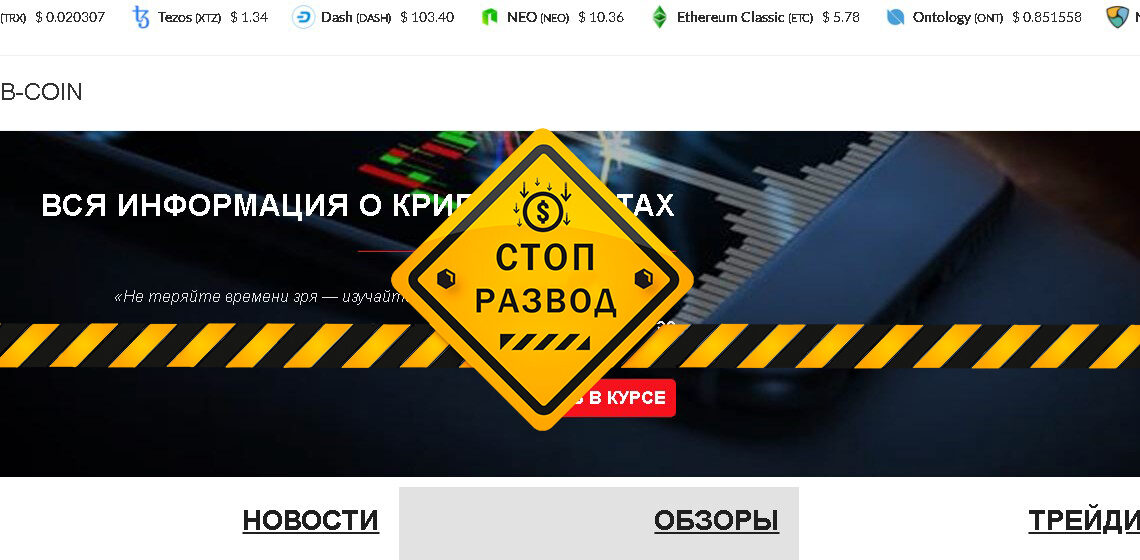 B-COIN - разоблачение и отзывы о мошенниках